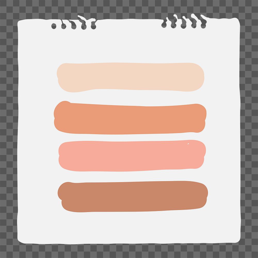 Makeup swatches png sticker, cute beauty illustration