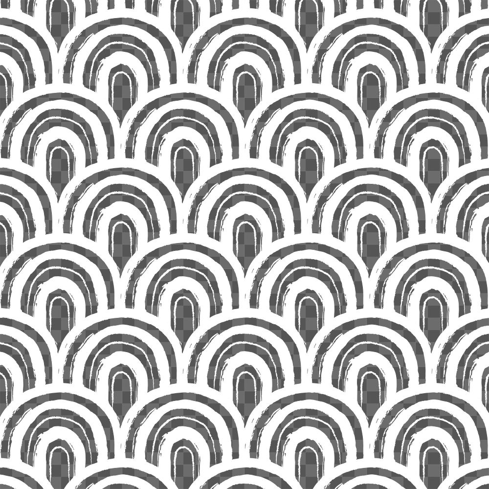 Cute wave pattern png background transparent drawing design Japanese style