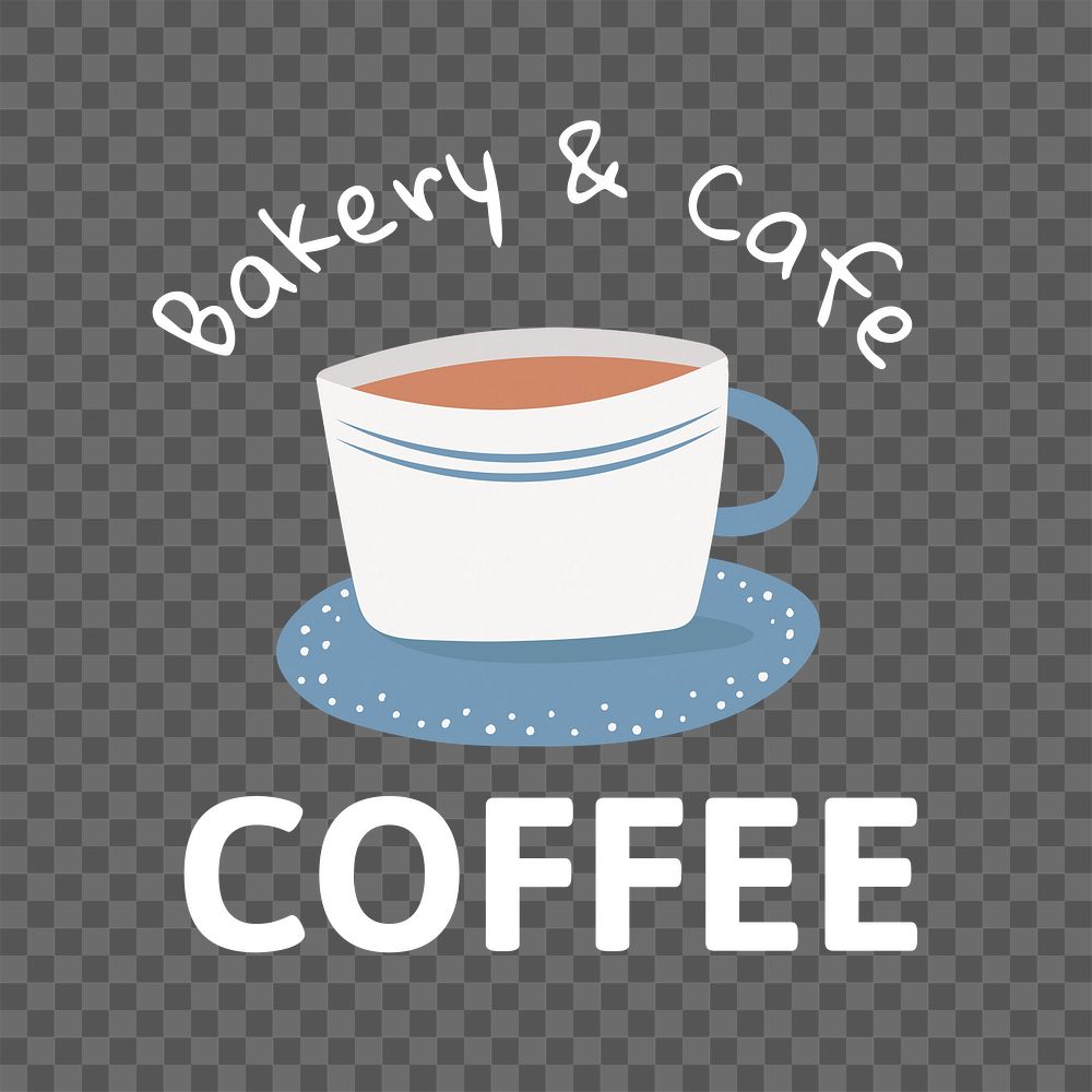 Bakery & cafe coffee, logo png transparent background