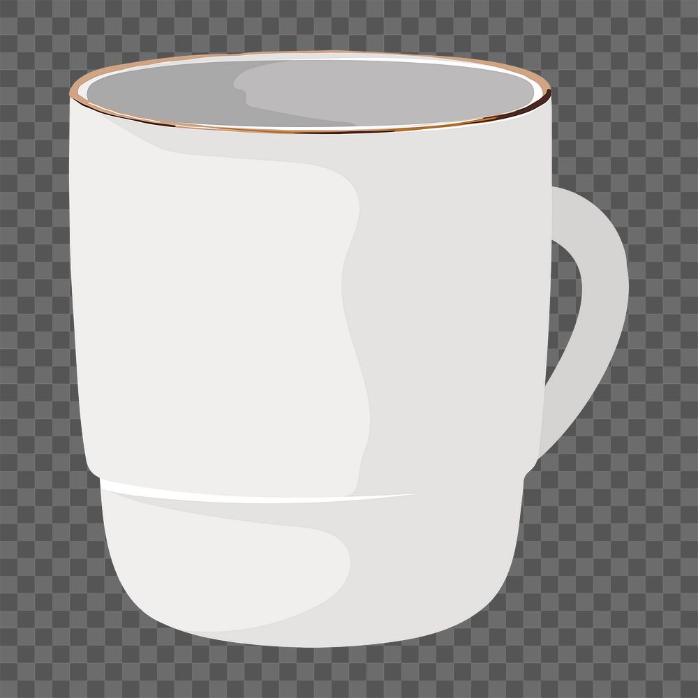 Coffee mug png clipart, aesthetic object illustration on transparent background