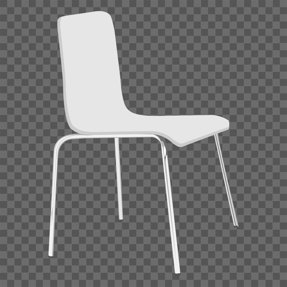 Side chair png clipart, white furniture, interior illustration
