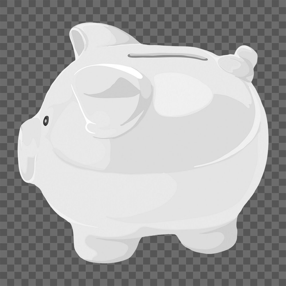 Piggy bank png clipart, savings & finance illustration on transparent background