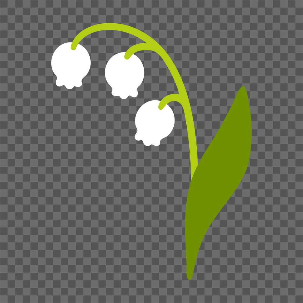 Png Lily of the valley clipart, cute pastel color, transparent background