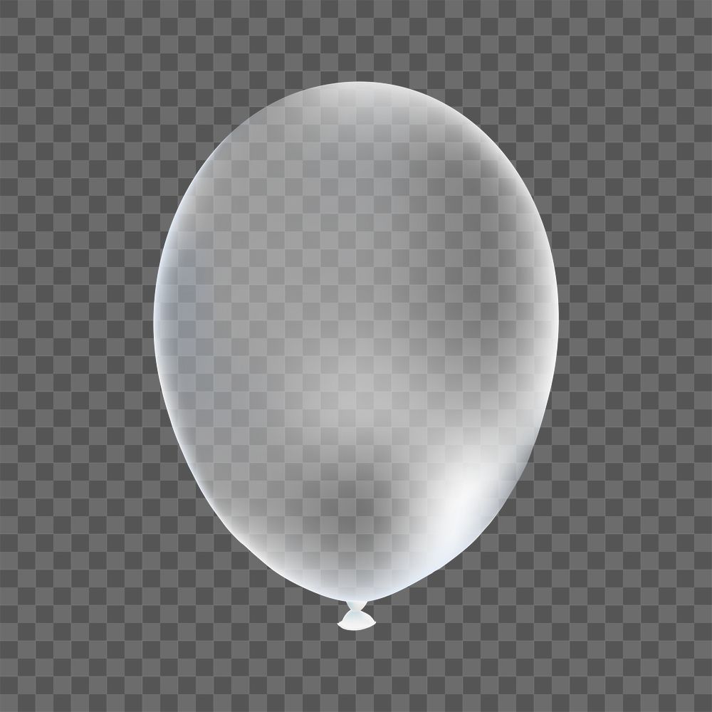 Clear balloon png sticker, transparent background