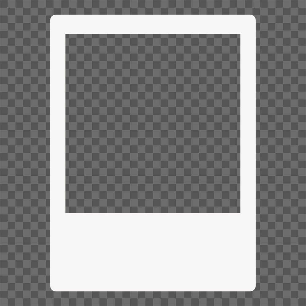 Simple png instant photo frame, transparent design