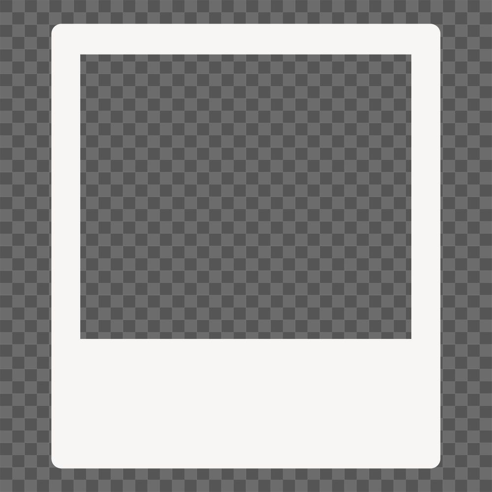 Simple png instant photo frame, transparent design