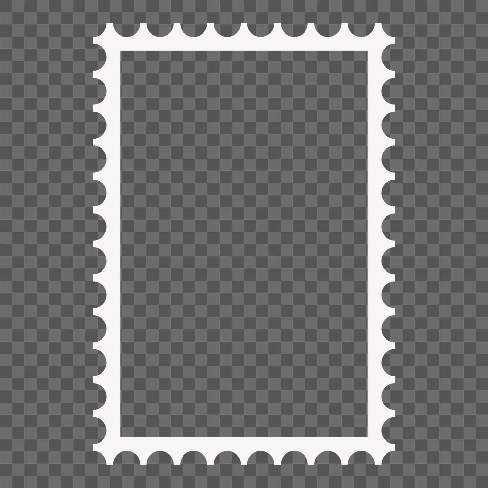 Png empty stamp frame, simple design on transparent design