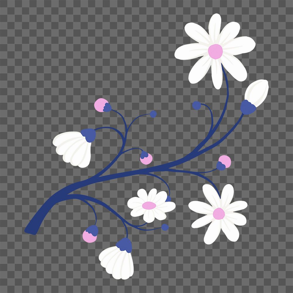 Flower png sticker, transparent background