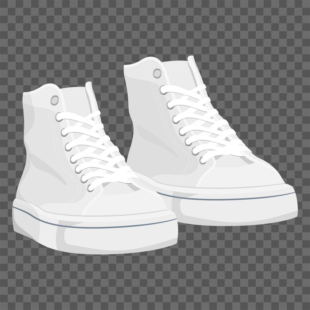 White shoes png sticker, transparent background