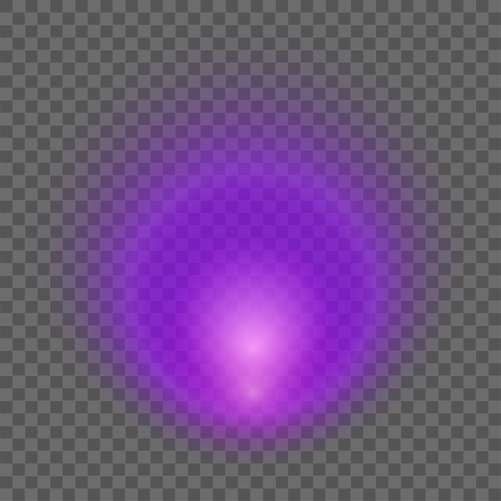 Png purple glowing light element, transparent background.