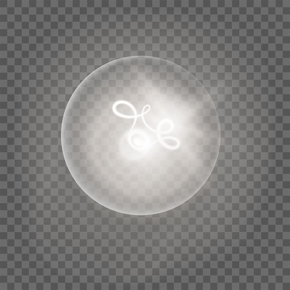 Glowing light bulb png sticker, transparent background 