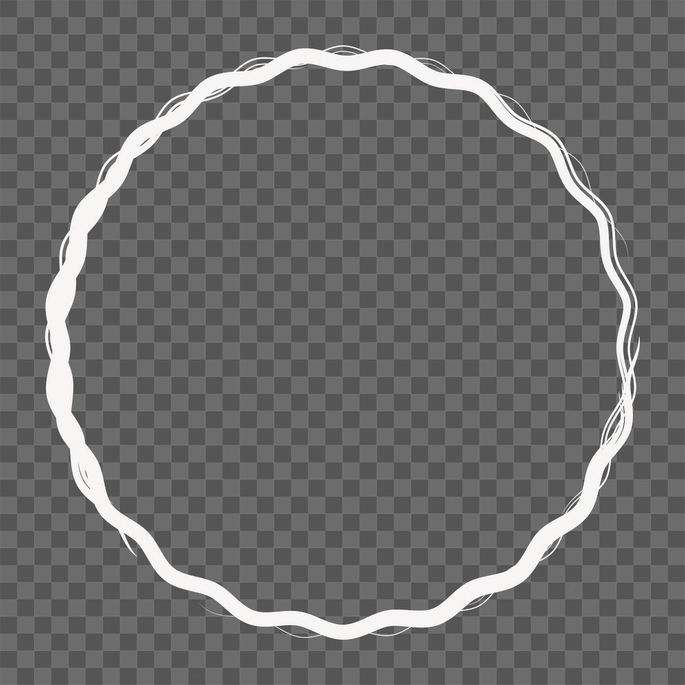 White png sticker, flat graphic pointed circle simple shape design, transparent background