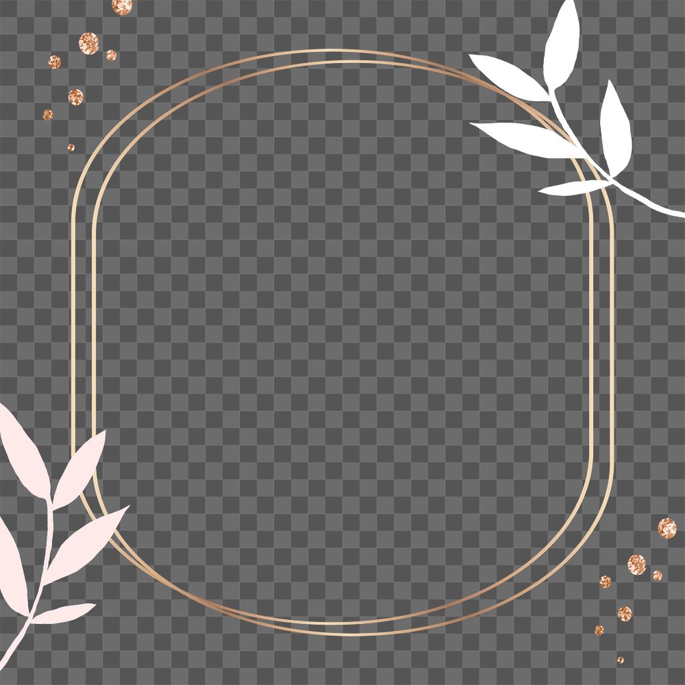 Frame png festive golden design with space for text