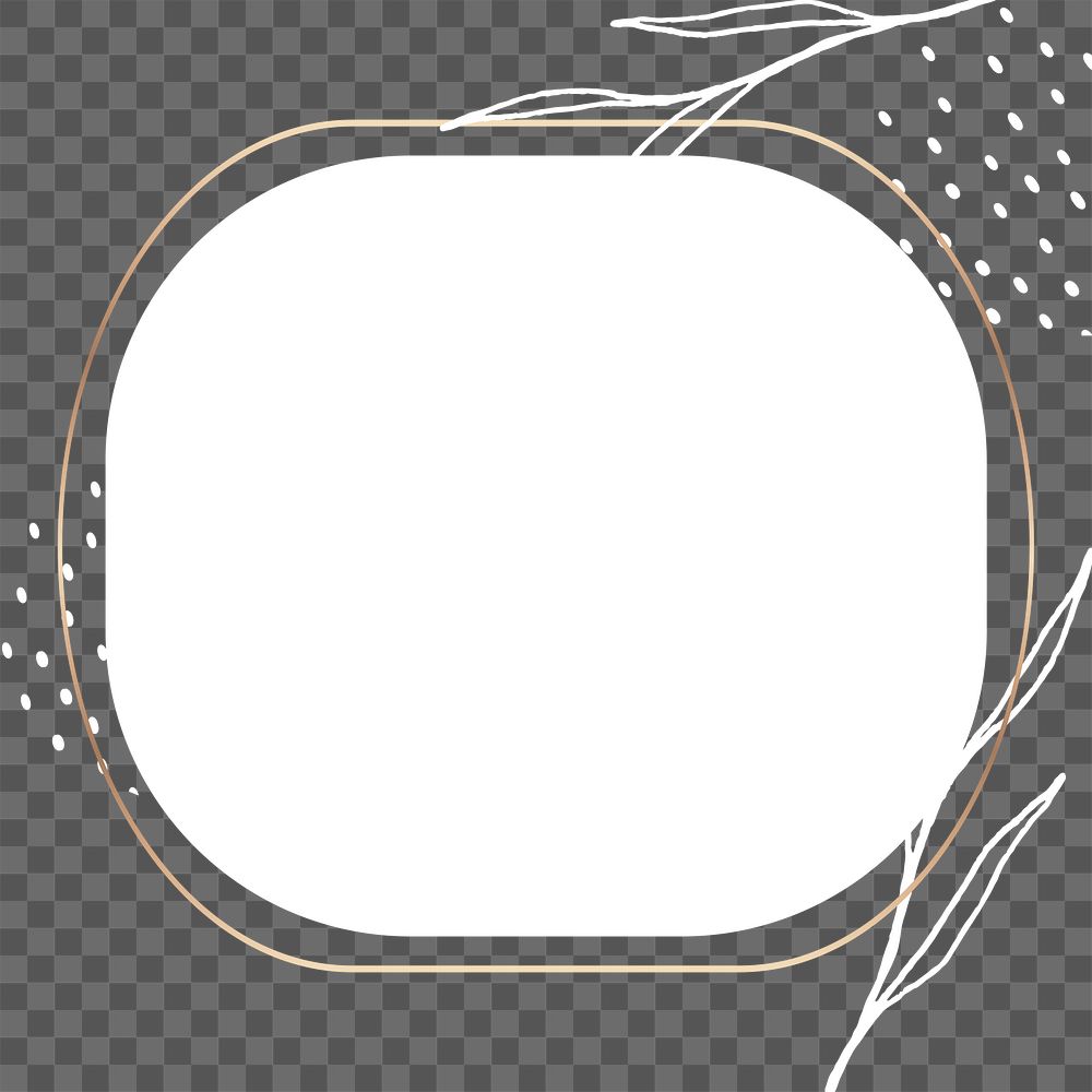Png gold frame with transparent background