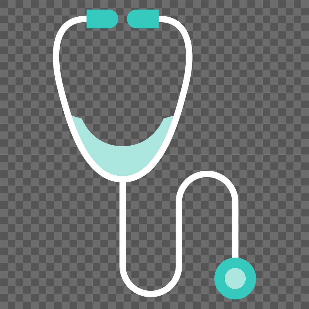 Green stethoscope element transparent png