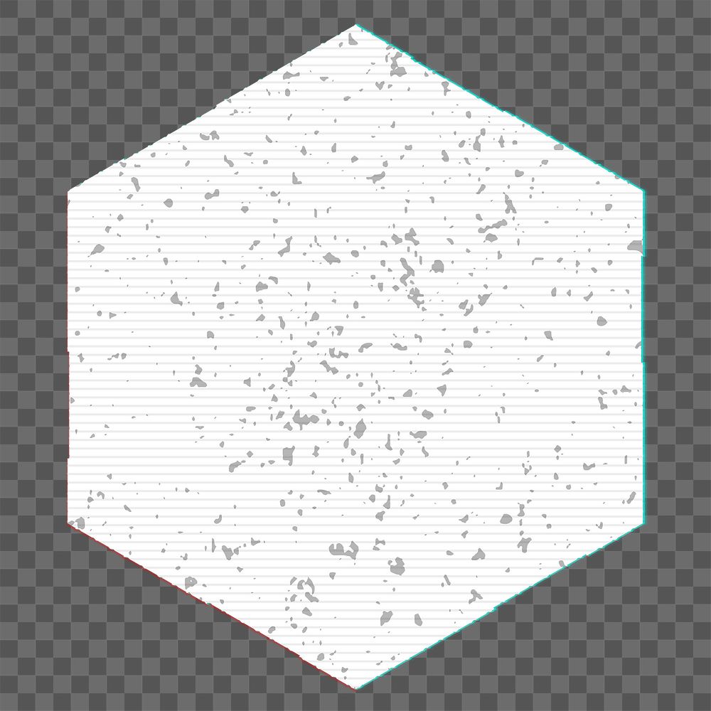 White hexagon shape design element 
