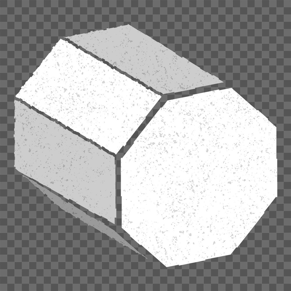 3D octagonal prism design element 