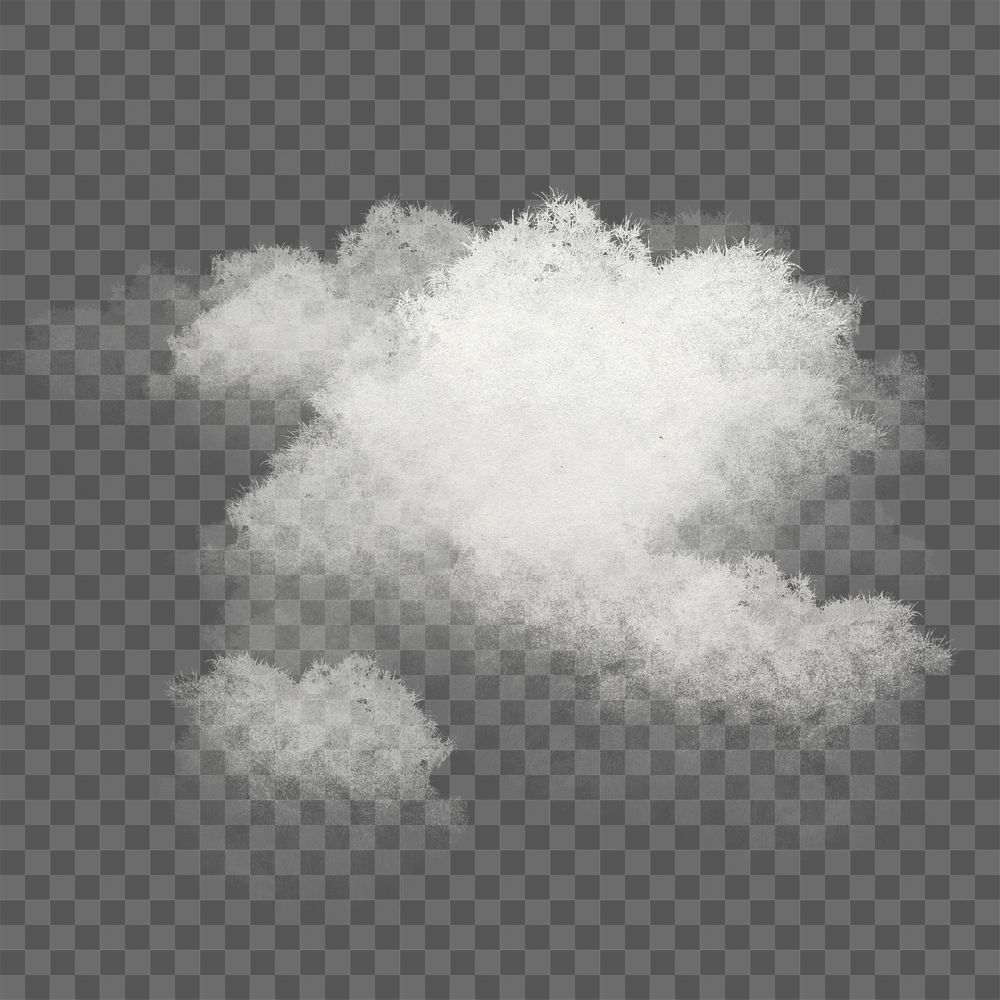 Png white cloud digital sticker