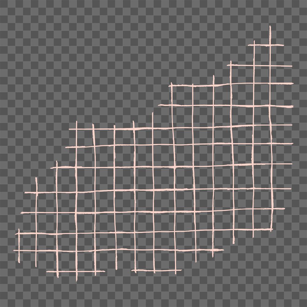 Grid png pink doodle graphic element