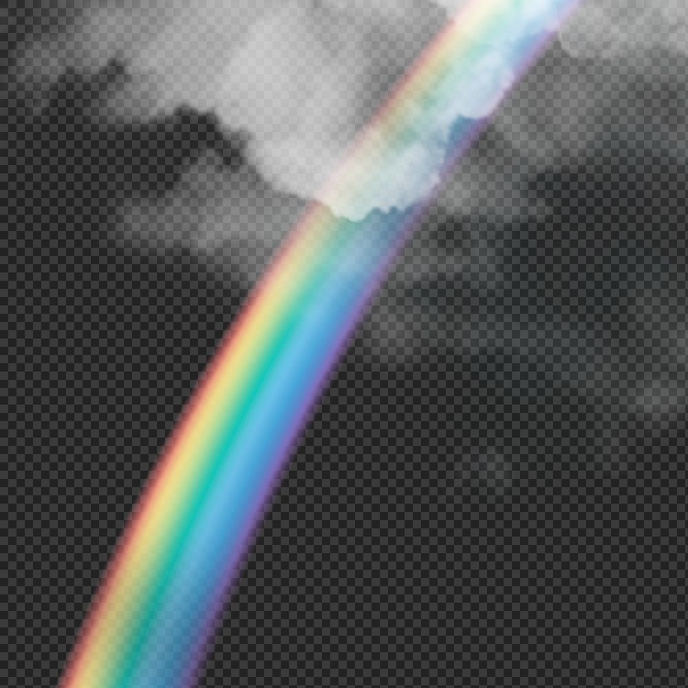 Aesthetic rainbow png design element