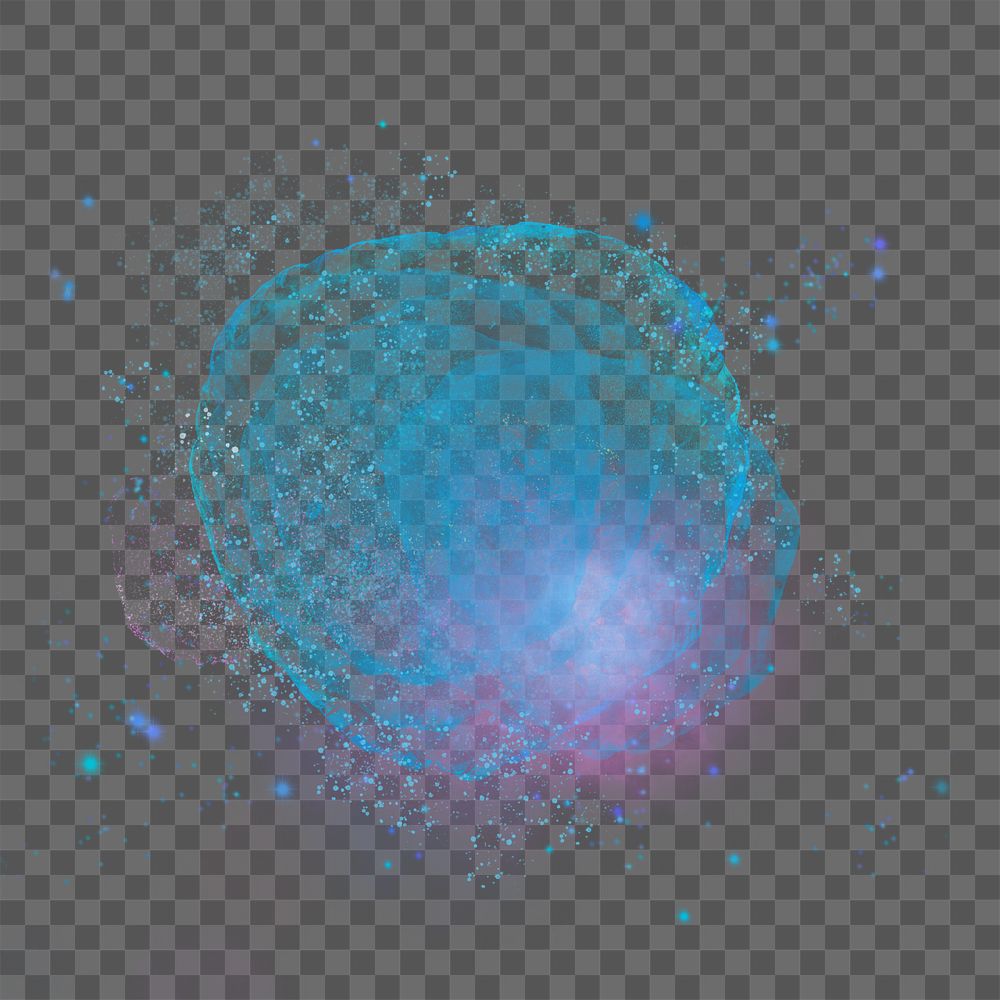 Png blue galaxy design element
