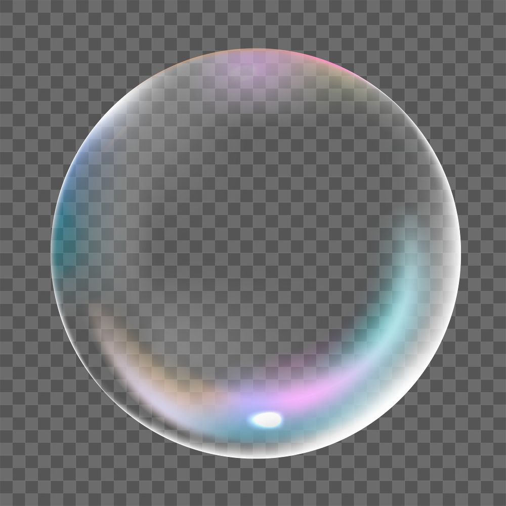 Png clear bubble design element