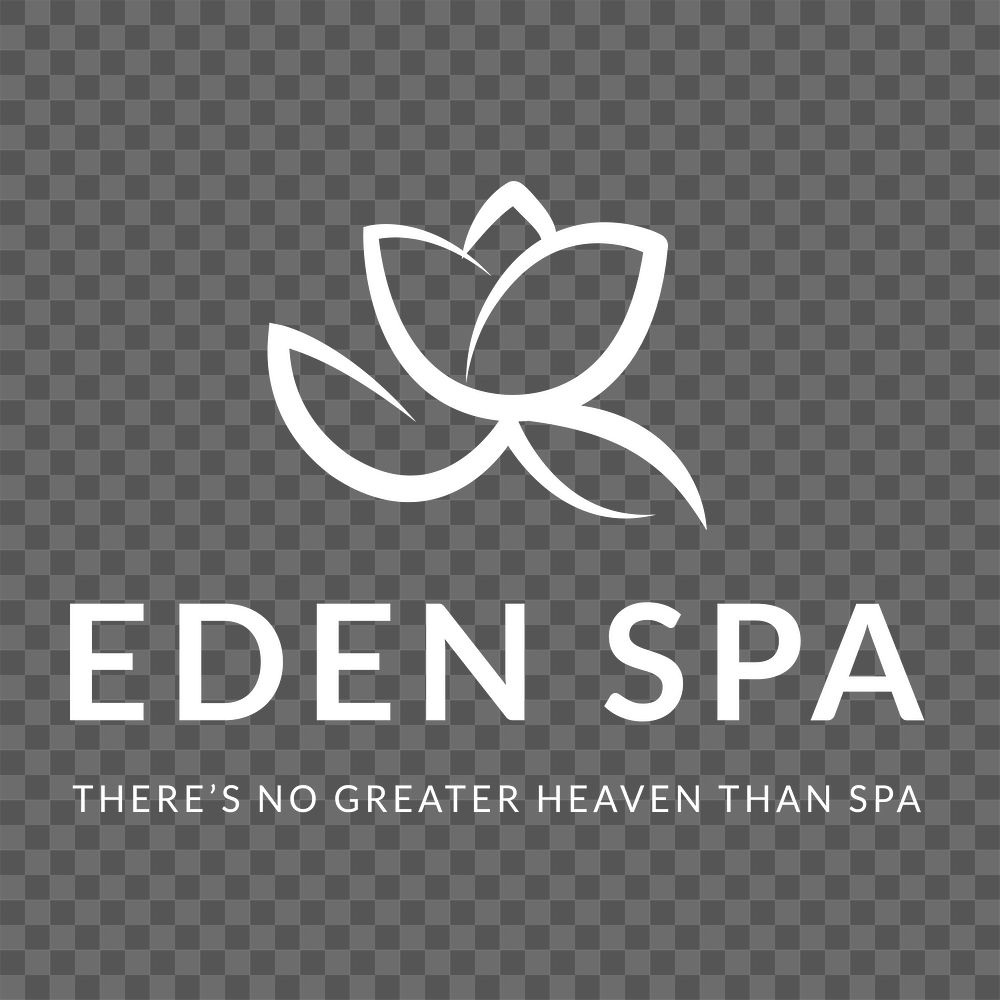 Beauty Spa logo PNG design, floral style
