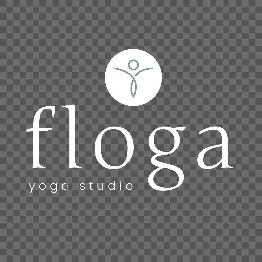 Yoga studio logo PNG design, minimal style