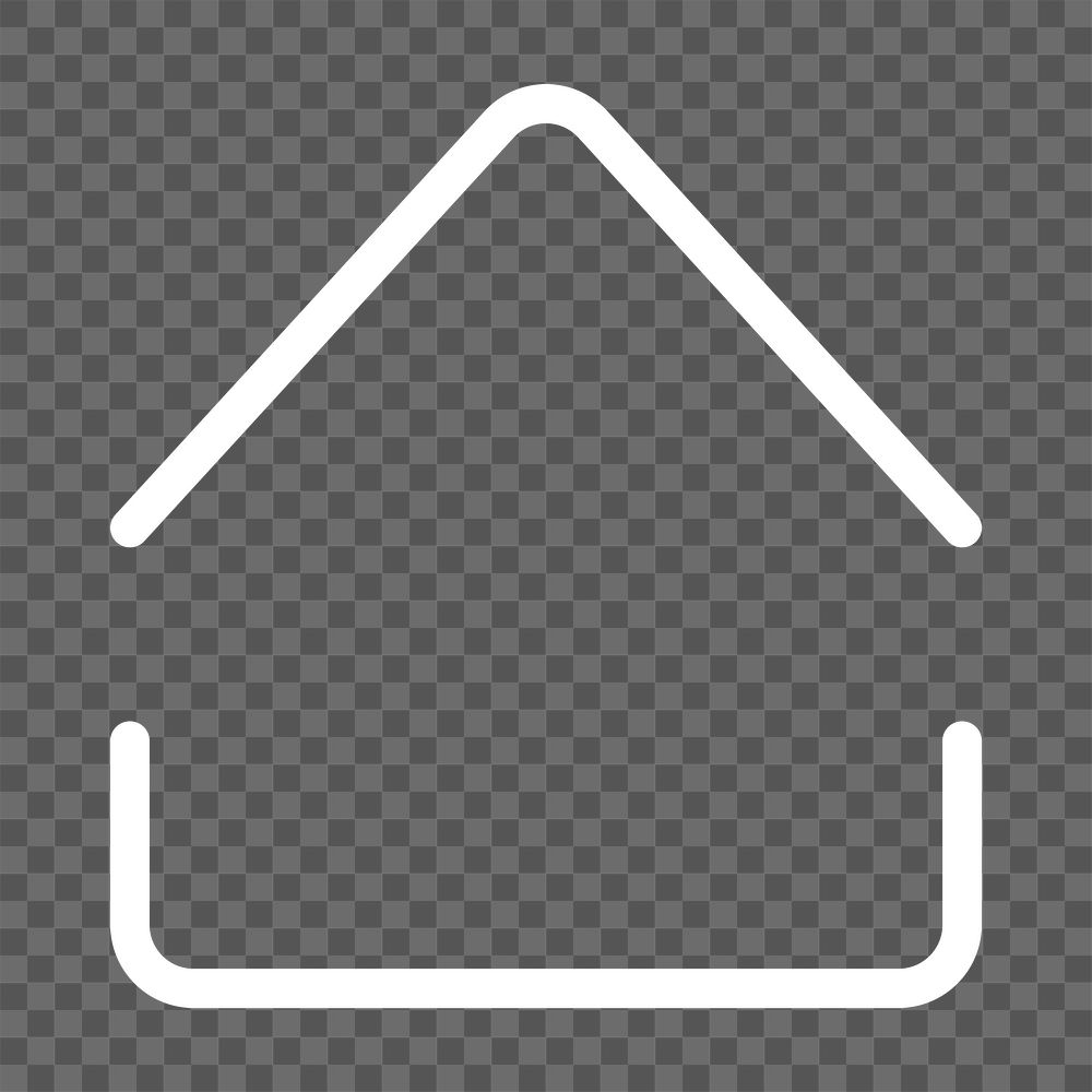 Png home user interface icon in white