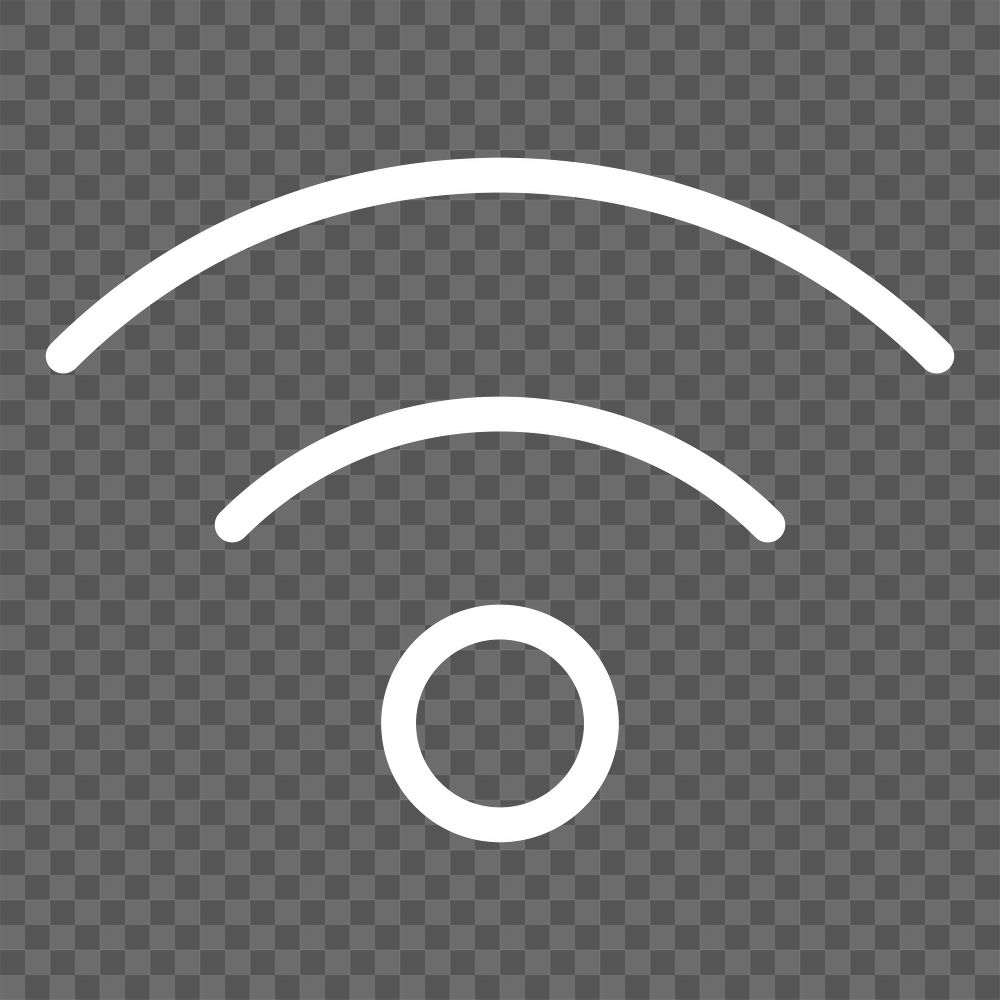 PNG white wifi symbol