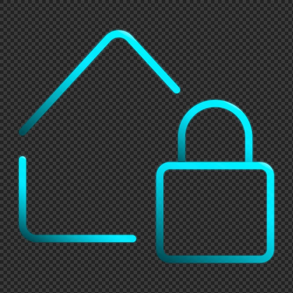 Png smart home lock icon transparent user interface
