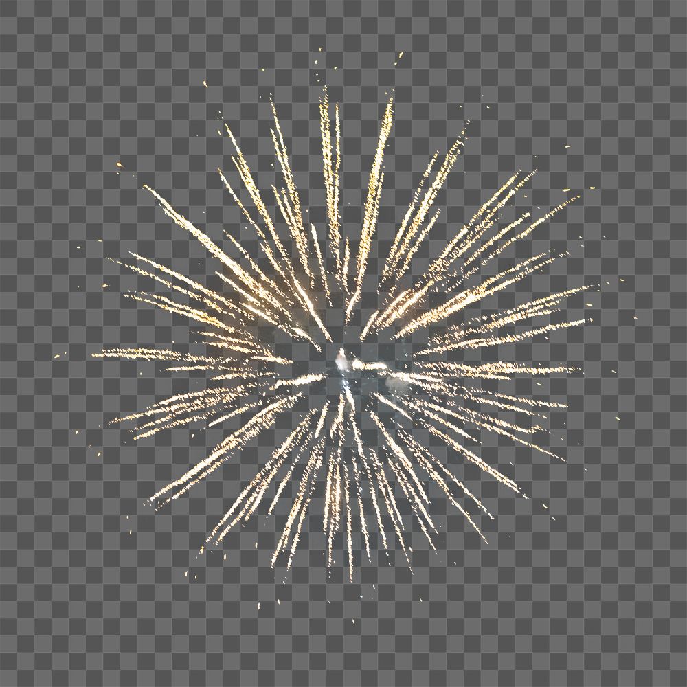 Fireworks lighting up the sky on New Years Eve design element 