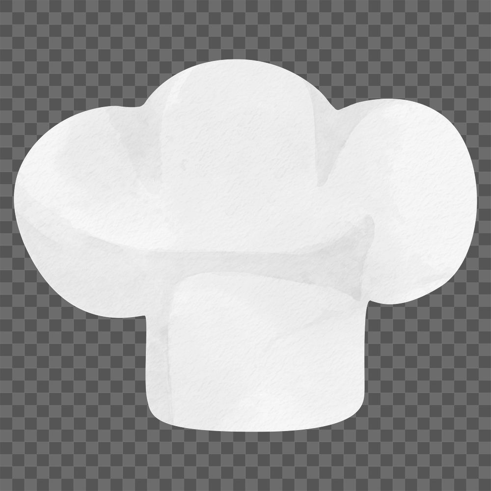 Chef hat png sticker, watercolor | Premium PNG - rawpixel