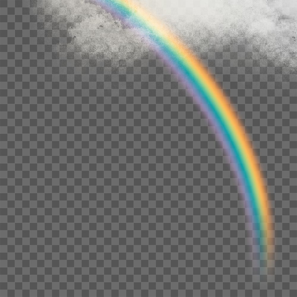 Aesthetic rainbow png border, transparent background