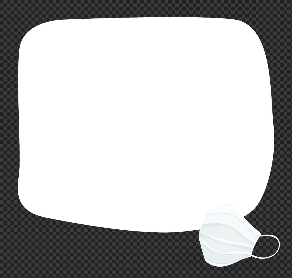 Face mask png border frame prevent Covid 19