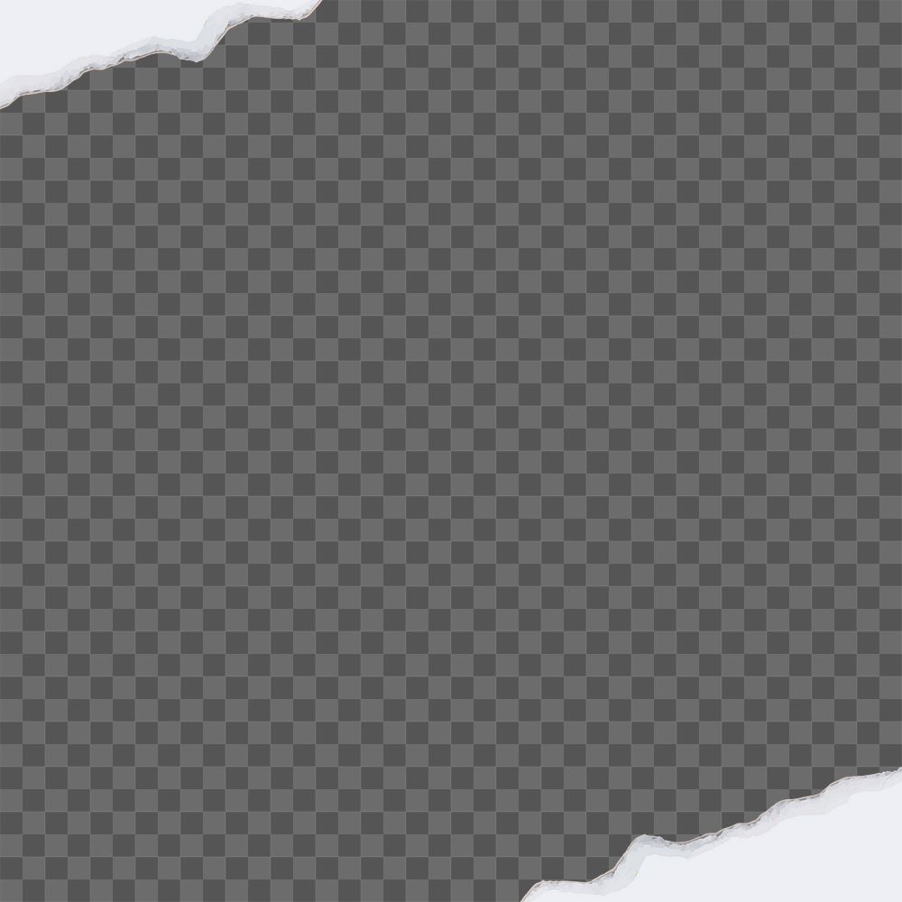 Ripped paper png border, transparent background 