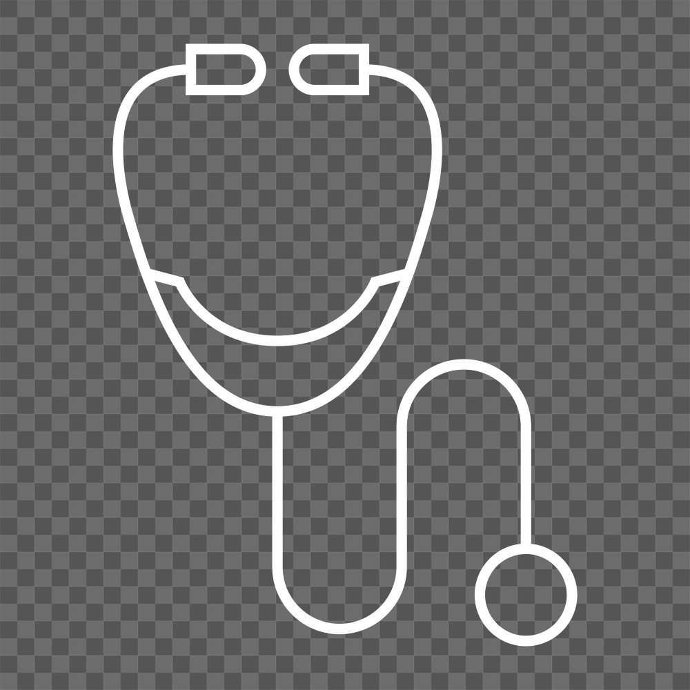 Doctor's stethoscope png sticker, healthcare illustration, transparent background