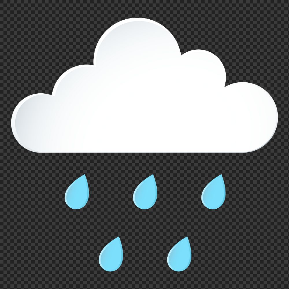 Rain png sticker collage, 3d transparent clipart