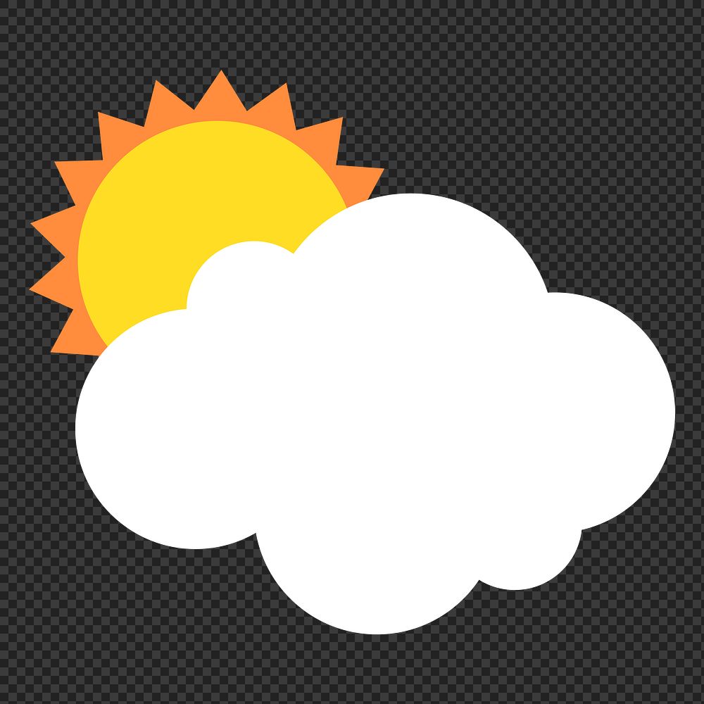 Sun png flat sticker collage, transparent clipart