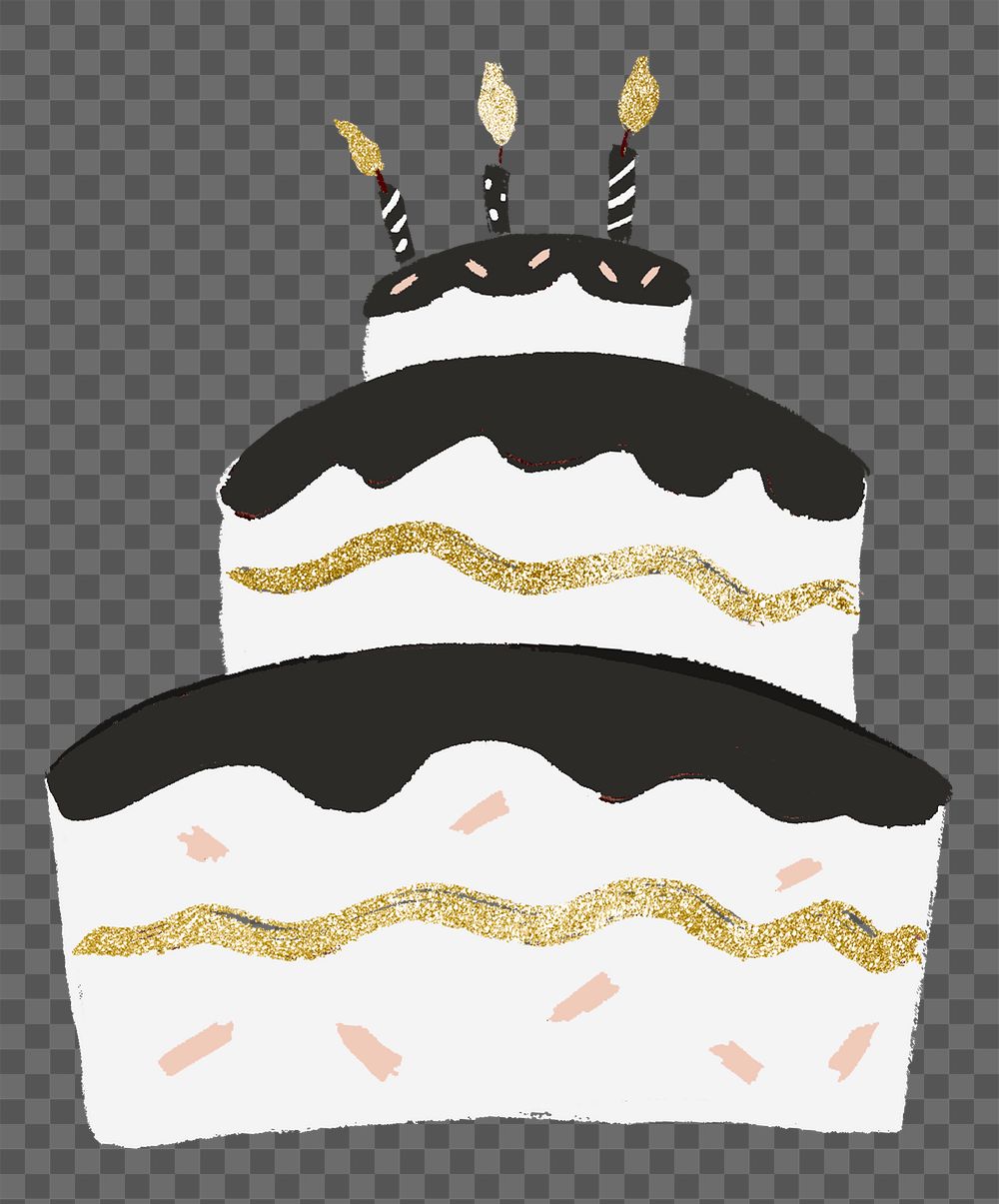 Birthday cake PNG sticker graphic