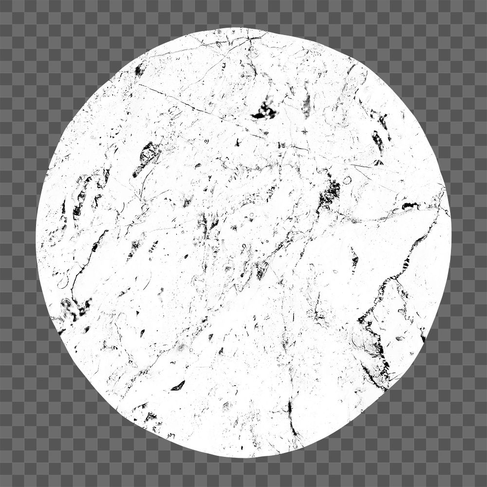Marble textured coaster png clipart, white aesthetic object on transparent background