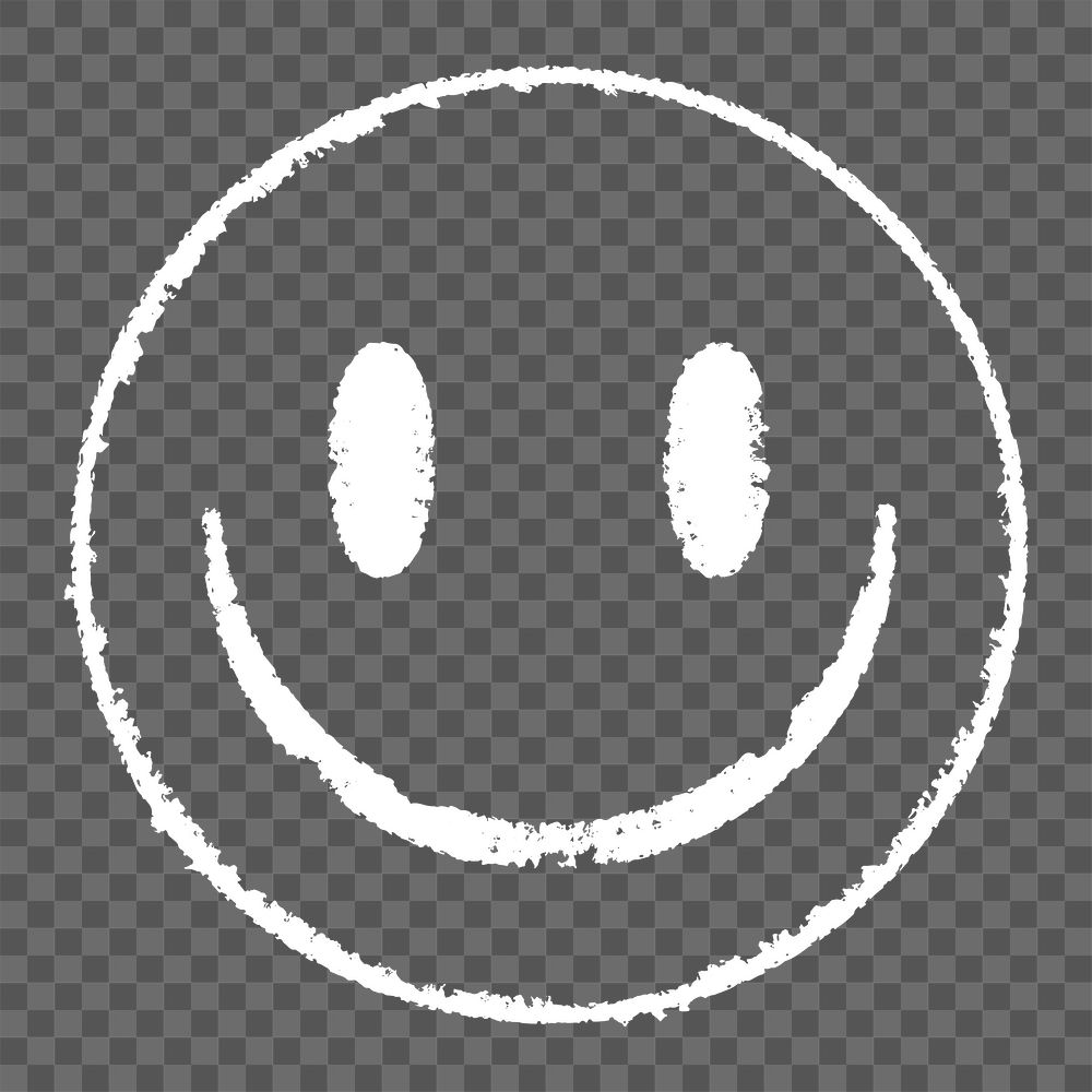 Cyberpunk smiling png face sticker, grunge, funky design on transparent background