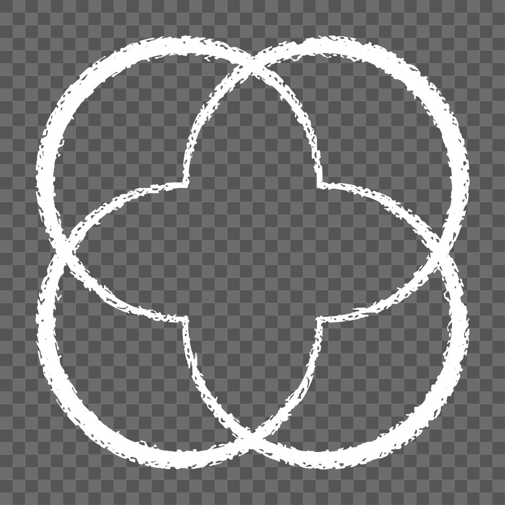 Flower shape png sticker, white 90s nostalgia design