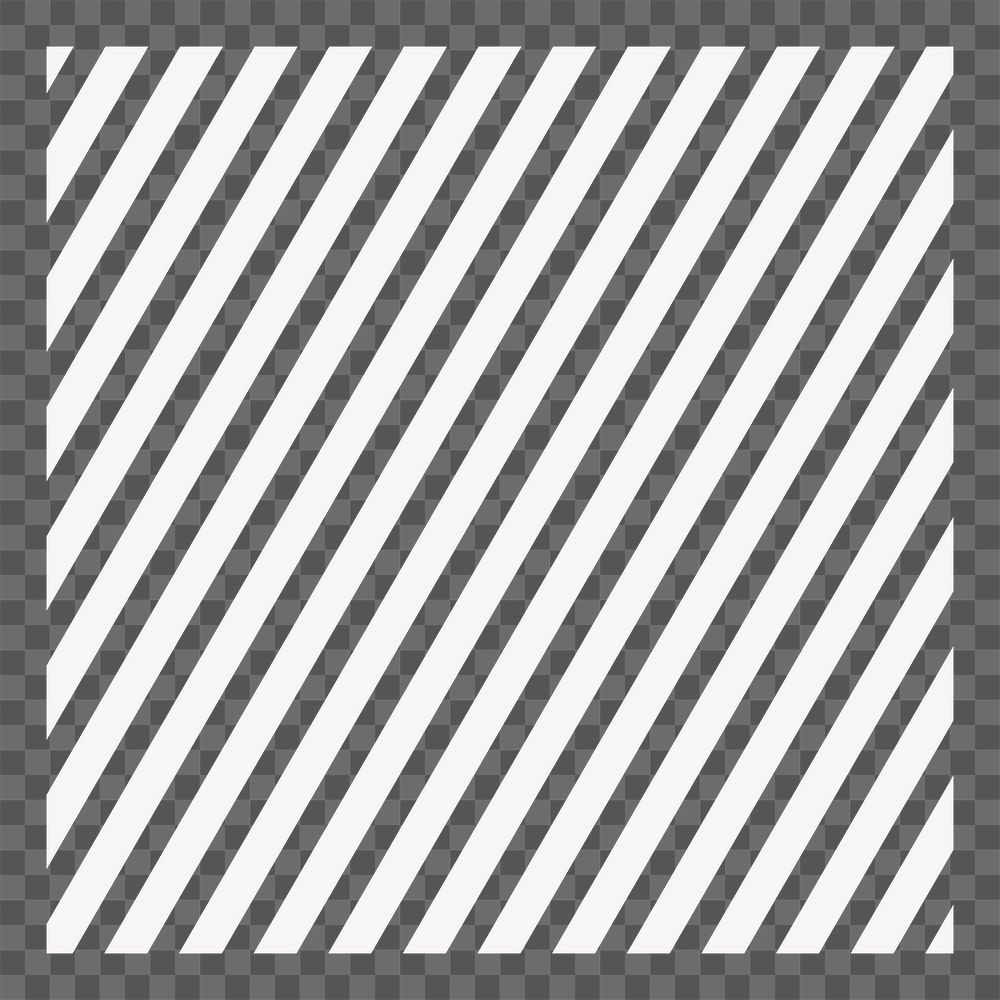 Striped square png clipart, patterned geometric shape on transparent background