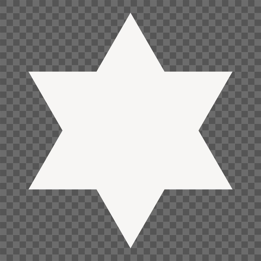 White starburst png badge clipart, flat shape on transparent background