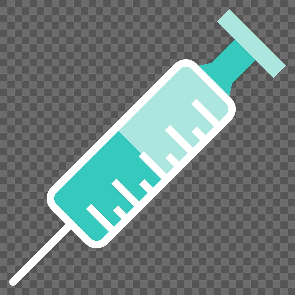Green syringe element transparent png