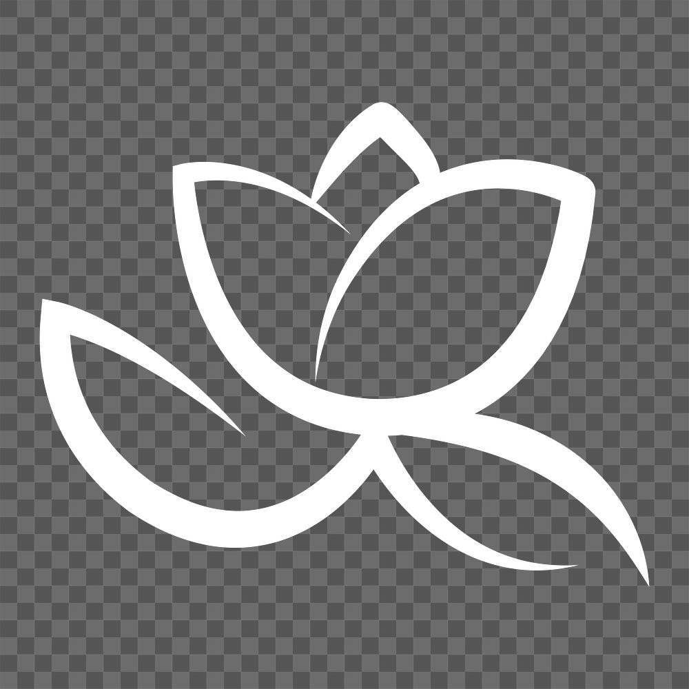 Spa logo PNG design, floral style