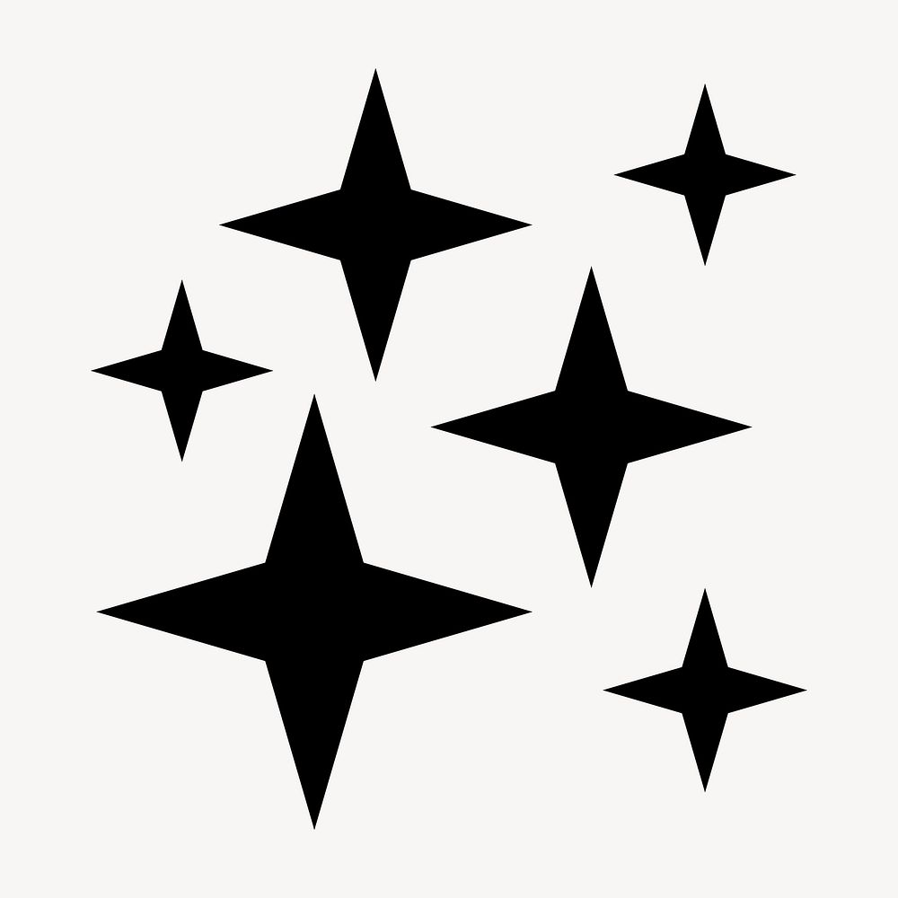 Black sparkle clipart, cute effect Free Photo rawpixel