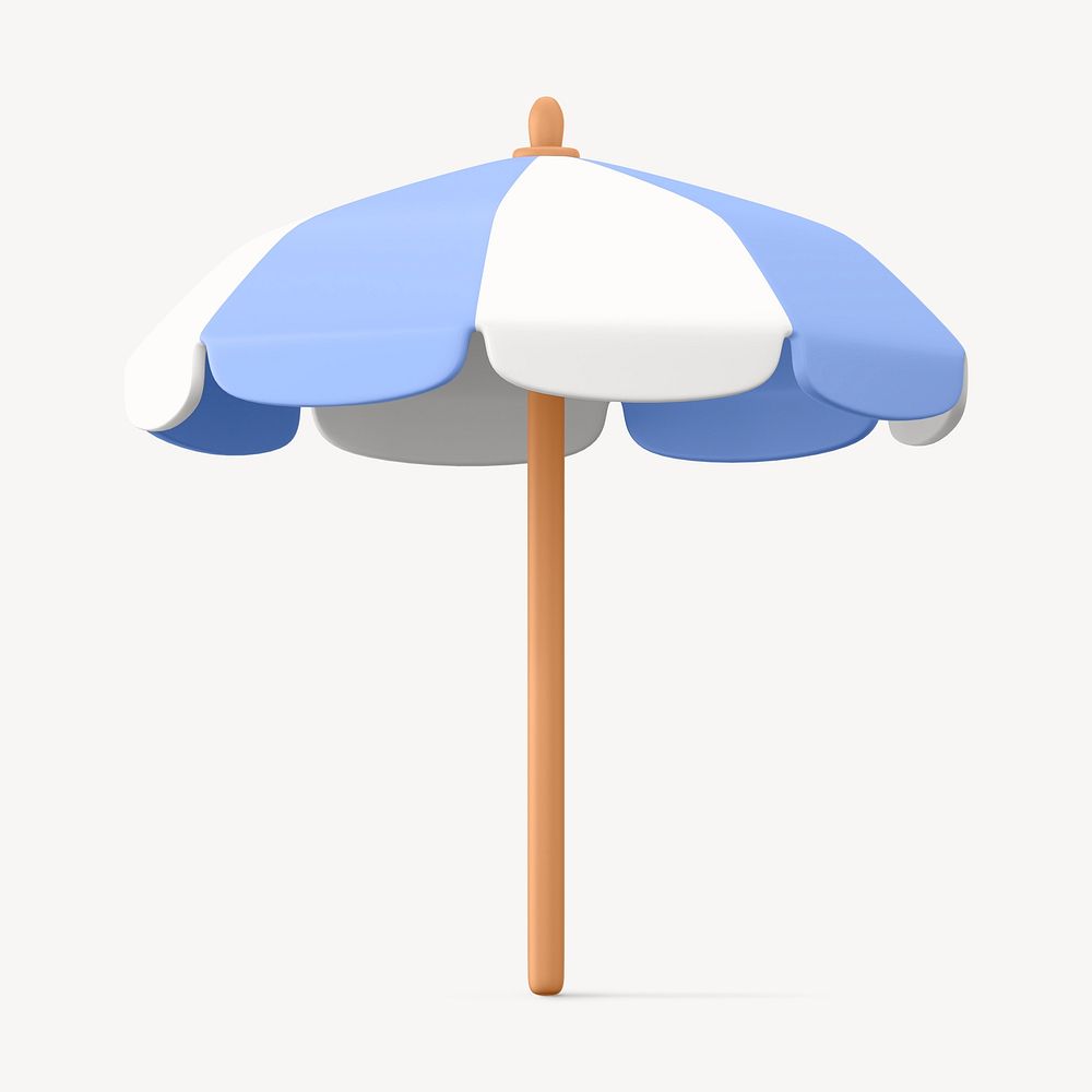Cartoon beach umbrella clip art, | Free Photo Illustration - rawpixel