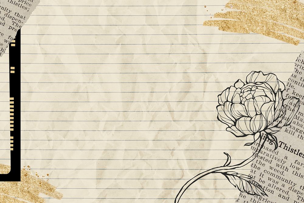 Vintage peony frame background crumpled premium psd rawpixel